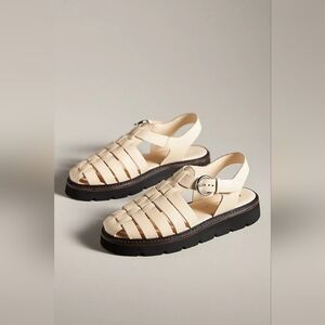 Anthropologie Fisherman Sandals Cream Size EU 40